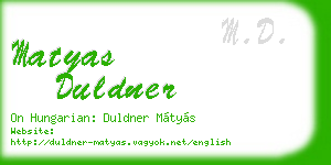 matyas duldner business card